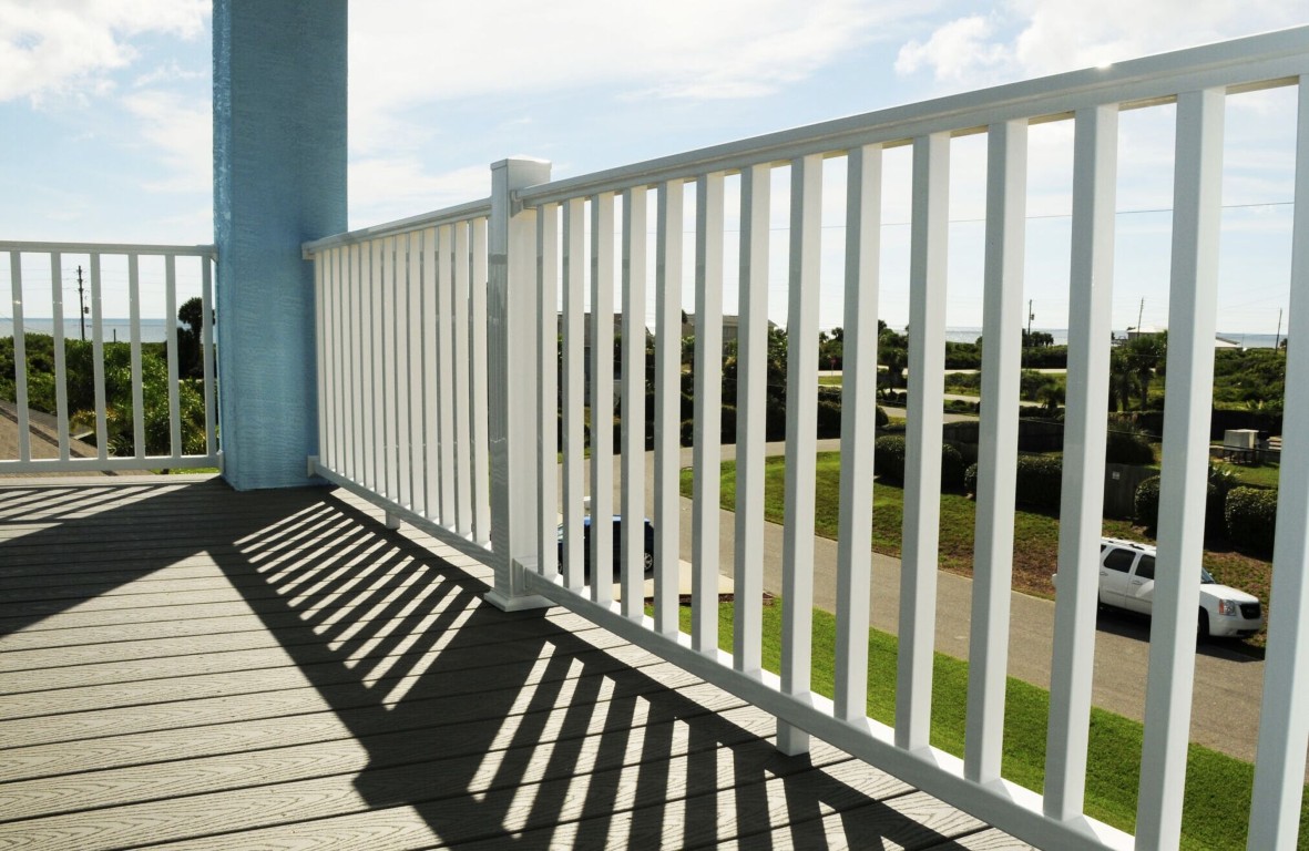 Modern deck railings and safety upgrades installation